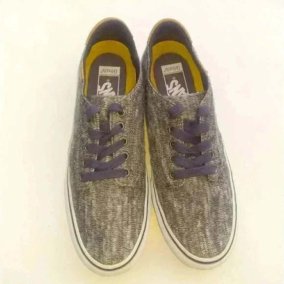 Vans Shoes - Vans Womens Sneakers Shoes Gray White Low Top Lace Up Orthopedic 9.5